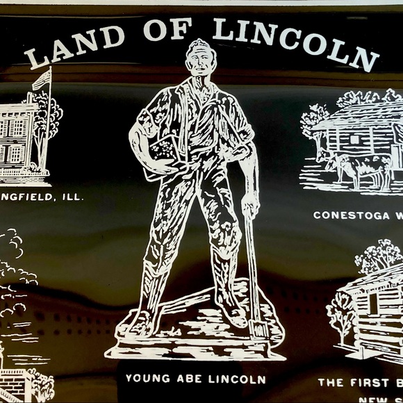 RARE Glass Lincoln Historical Commemorative Decorative Plate 9x7” Gorgeous! - Picture 2 of 15